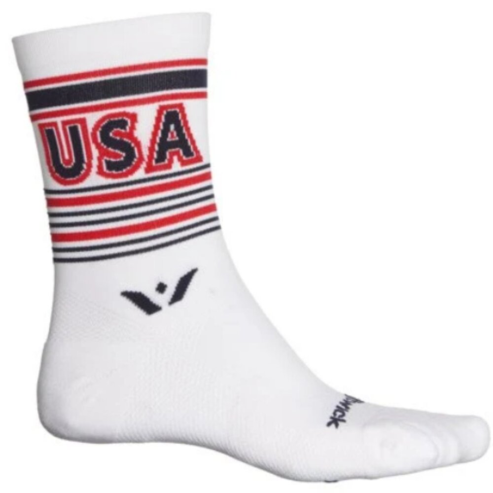 Swiftwick VISION Five Tribute Cycling Socks - Crew  **Made  in USA